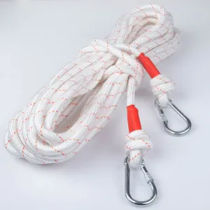 20m Nylon Safety Climbing Rope, 16mm, UV Resistant, White