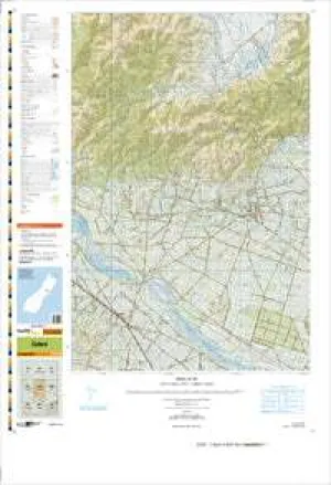 BW22 Oxford Topographic Map by Land Information New Zealand (2009)