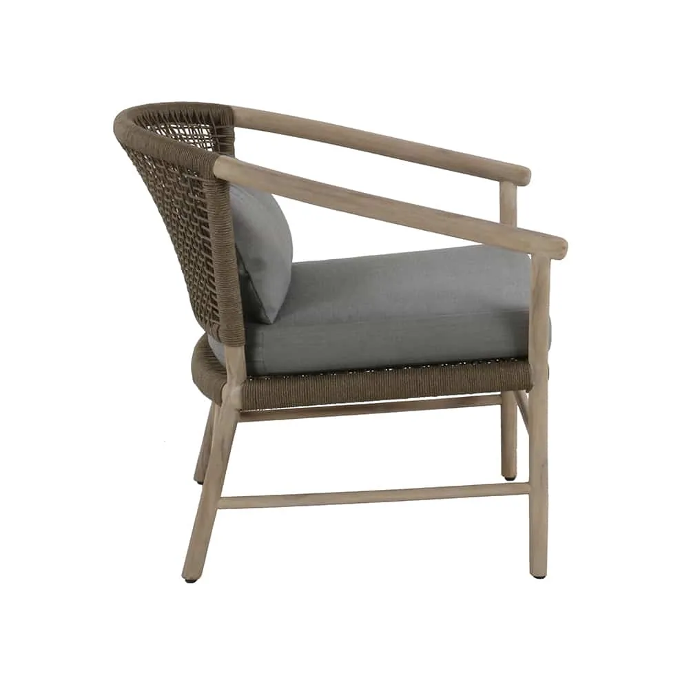 Macintosh Rope and Teak Lounge Chair