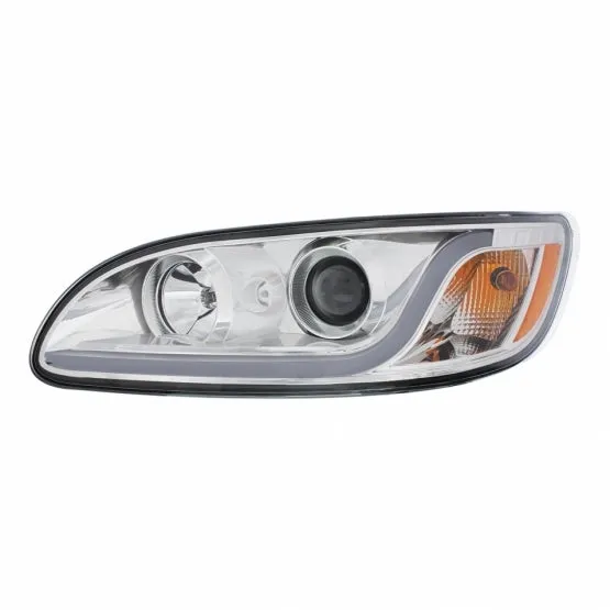 Peterbilt 386/387 Projection Headlight with LED Dual Function Light Bar- Driver