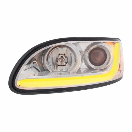 Peterbilt 386/387 Projection Headlight with LED Dual Function Light Bar- Driver