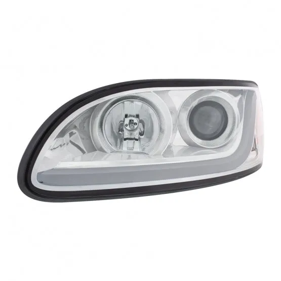 Peterbilt 386/387 Projection Headlight with LED Dual Function Light Bar- Driver